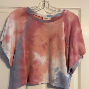STORY Tie Dye Cropped T-shirt EUC